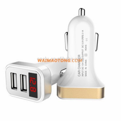 Wholesale 2.1A Mobile Phone Accessories Laptop Wireless Battery Dual Usb Car Charger With Led