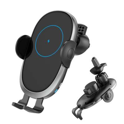 Factory  mobile holder fast wireless phone charger mount with holder wireless car charger