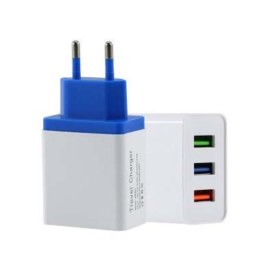 Hot selling Electronic Charger Mobile Phone Accessories Mobile Phone 2A QC3.0 3 Ports 3 USB wall Charger