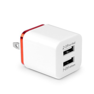 wholesale universal 2 ports Dual usb travel charger adapter 5v 2.1A US pulg quick fast wall charger For iPhone Samsung